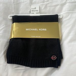 NWT black scarf and beanie
